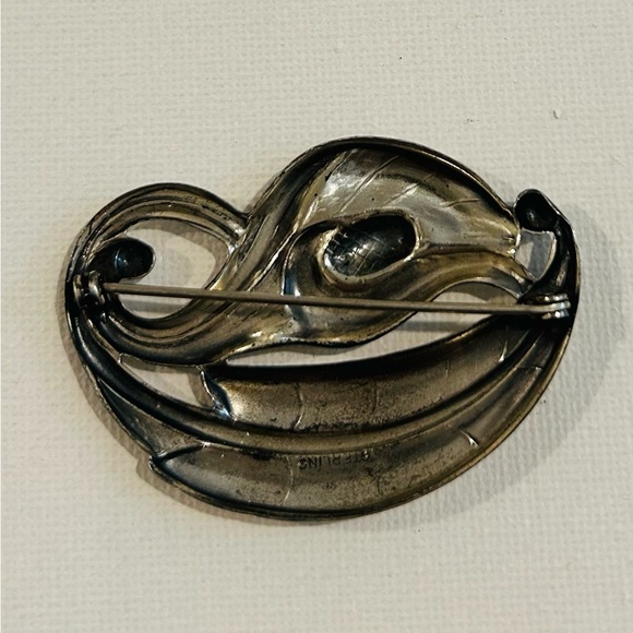 Vintage Silver 925 Silver Floral Brooch - Picture 3 of 4